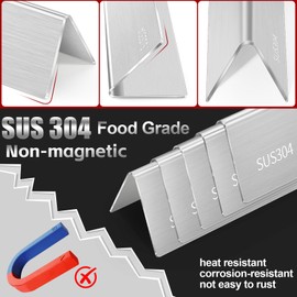 GasSaf Flavorizer Bars 17.5 & Heat Deflector Grill Parts for Weber Genesis 300, Gill Heat Plates Flavorizer Deflector for Genesis 310 320 330(Front Knob 2011-New), SUS304 Food Grade 7620 7622 BBQ Part