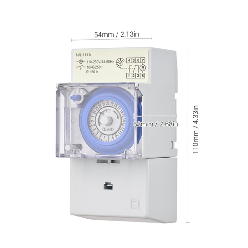 Mechanical 24 Hours Timer Switch AC 110-230V 30 Minutes Interval