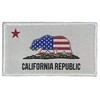 Patriotic California Republic Flag - Embroidered Morale Patch with Hook