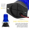 X-STYLE Warning Light, Blue, 12V, 24V, Flashing, 15W, 30LED, Emergency