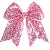Jumbo Glitter Cheer Bow Clip - 7 Inch Large Cheerleading