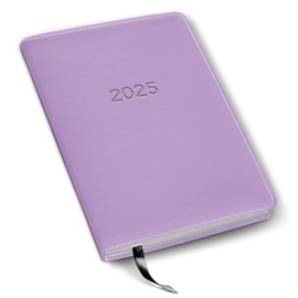 Harbor Desk Weekly Monthly Planner 2025 - Calendar Planner and Notebook, Durable Faux Leather, 192 Pages, Softcover & Book Bound - Cambridge Lavender - 8 x 5.5 "