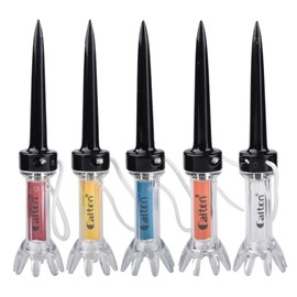 Improve Your Golf Game with the Caiton 5pcs Magnetic Plastic Golf Tee Set - 360degree Boun