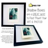 13x34 Shadow Box Black Solid Wood Display Frame with White