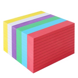 Index Cards Coloured Cards, 600PCS Flash Cards Record Cards6 Neon Colors 3x5 One Ruled Side for School Office Learning Note Taking