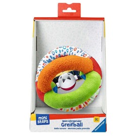 Ravensburger ministeps 4159 My Sounding Grasping Ball, Soft Fabric Grasping Toy with Bell, Baby Toy from 3 Months