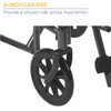 Drive Medical TR39E-SV Lightweight Folding Transport Wheelchair with Swing-Away Footrest,