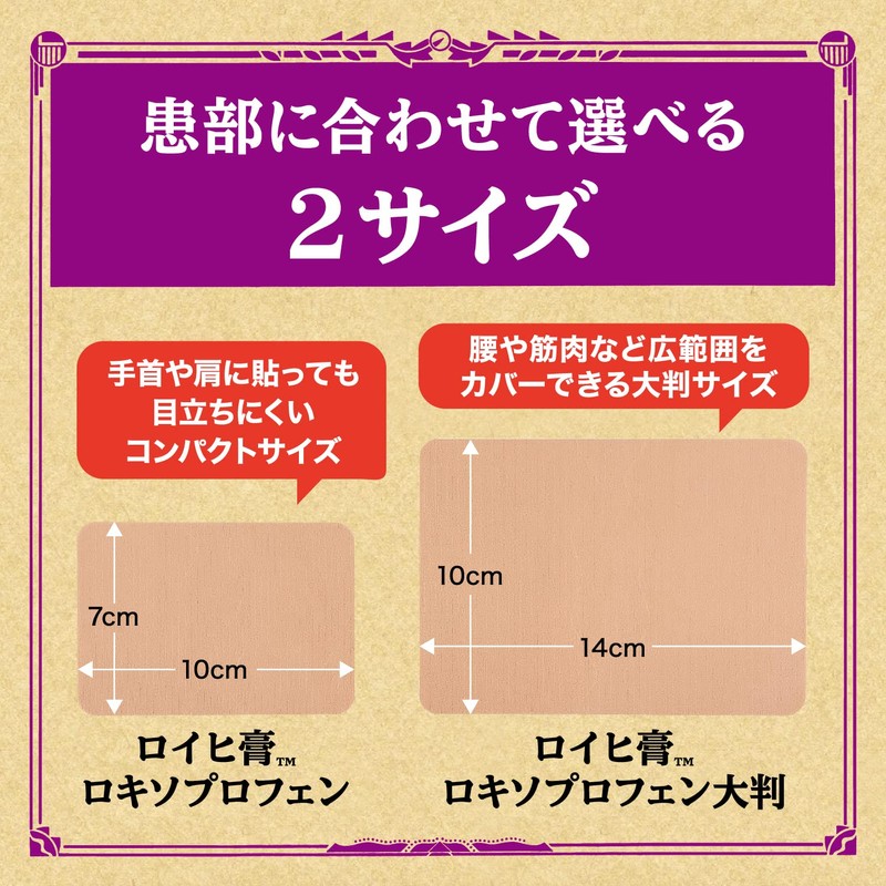 ニチバン ロイヒ膏ロキソプロフェン 7㎝×10㎝ RXM7 ※セルフメディケーション税制対象商品