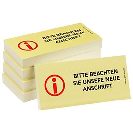 PRICARO New Address Sticky Notes 100 Sheets Pack of 5