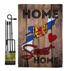 Ornament Collection Canada Provinces Nova Scotia Home Sweet Garden Flag-Set with Stand Canadian Territories Region Country Particular Area House Banner Small Yard Gift Double-Sided, Made in USA
