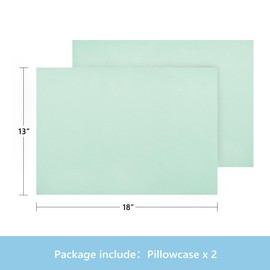 TILLYOU Toddler Pillowcase 2 Pack with Envelope Closure,13" x 18" Silky Soft Microfiber Travel Kids Pillowcase for Boys and Girls, Sage Green