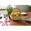 Decorasian Fruit Basket Braided Round Rattan Fruit Bowl Large Bread