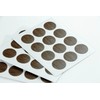 Furndiy 21mm 72 Pcs Walnut Self-Adhesive Screw Cover Caps -