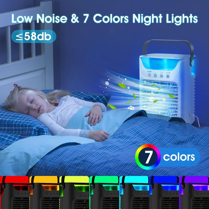 Portable Air Conditioner 3-in-1Mini Fan Cooler & Humidifier with 700