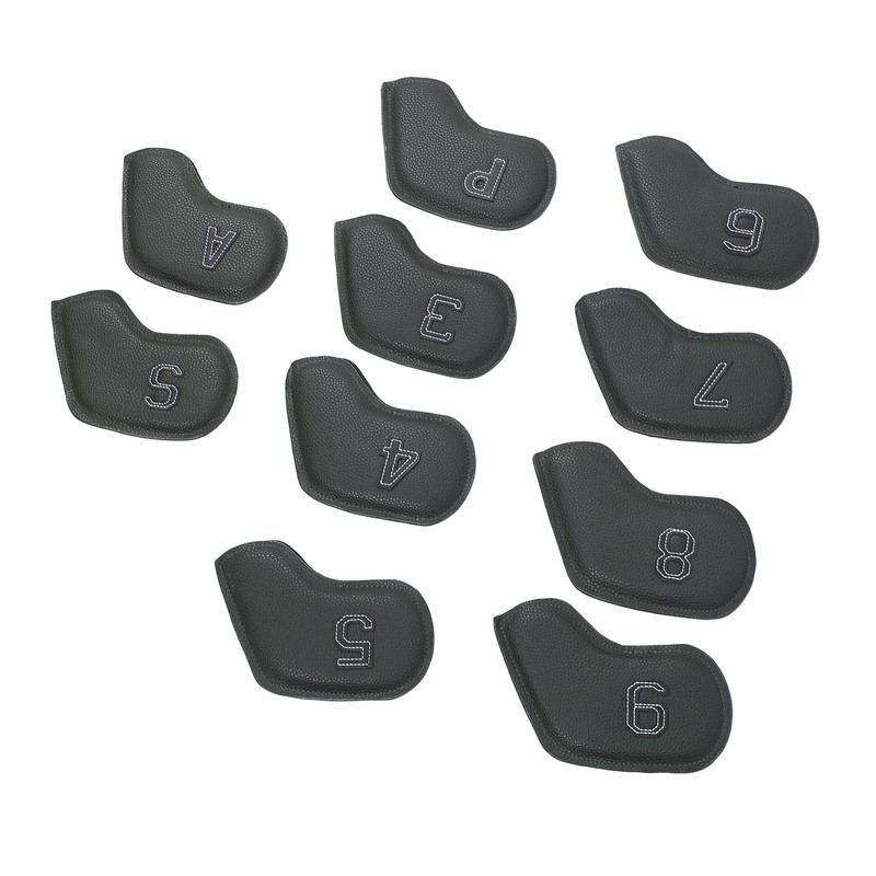 10 Pcs Golf Club Head Cover Stylish Exquisite PU Protective
