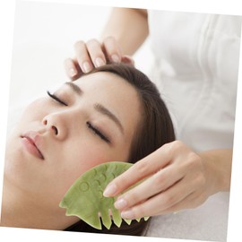 Baluue 1pc Natural Jade Scalp Massager Guasha Tool Face Manual Point Massager