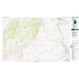 YellowMaps San Rafael Desert UT topo map, 1:100000 Scale, 30 X 60 Minute, Historical, 1986, Updated 1987, 24.1 x 40.7 in - Paper