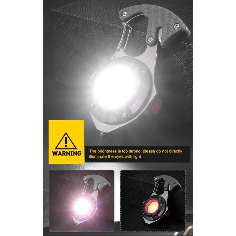 LED Keychain Flashlight Multi Functional High Brightness Portable Mini COB