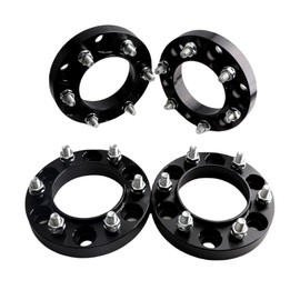 ZY WHEEL 4pcs 1" 6x5.5 to 6x5.5 Hub Centric Wheel Spacers 106mm Bore 12X1.5 Studs Compatible for Toyota Tacoma 4runner FJ Cruiser Land Cruiser Sequoia Lexus GX470 GX460 HL450 J150 Black