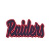 (2" x 4") Raiders - Navy Blue/Red Embroidered Iron on