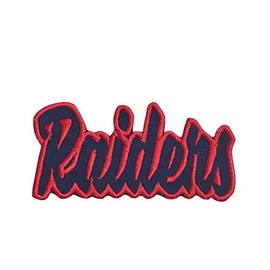 (2" x 4") Raiders - Navy Blue/Red Embroidered Iron on Patch