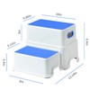 Victostar 2 Step Stool for Kids, Anti-Slip Sturdy Toddler Two