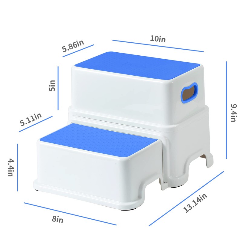 Victostar 2 Step Stool for Kids, Anti-Slip Sturdy Toddler Two