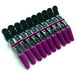 F-BBKO Plastic Alligator Hair Clips for Women With Hair Clip. Professional Hair Clipper With Hair Style and Segmentation. Wide Teeth and Durable Hair Salon Crocodile Hairpin. (Purple)