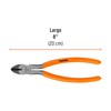 Truper T202-8, Pinza de corte diagonal 8" mango de PVC