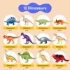 PLAYVIBE Dinosaur Toys for Kids - 12 Realistic Small Dinosaur