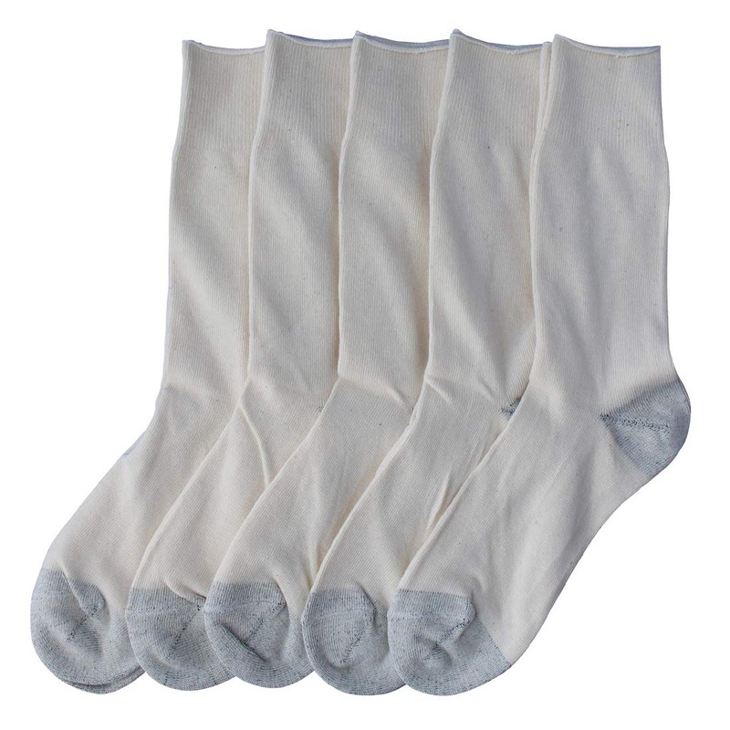 Hayashi (700) Men's Socks, Round Toe, Set of 5, Military