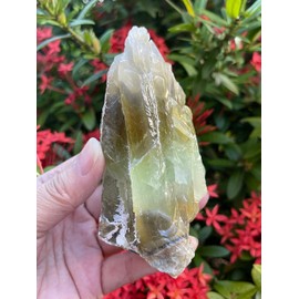 Extra Large Green Calcite Rough Natural Stones, Raw Calcite Green Crystals (0.5-1 Pounds)