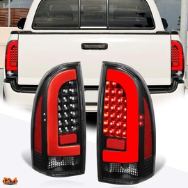 Compatible with Tacoma 05-15 Red 3D LED Tube Bar Tail Light Rear Brake/Reverse Lamp Black