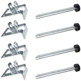Lvjkes Adjustable Feet for Furniture, Levelling Feet for Furniture, Pack of 4 Skirting Board Fixings with Brackets, Strong and Durable for Furniture, Workbenches, Tables, Cabinets