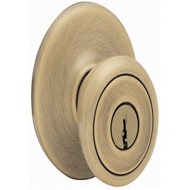 Kwikset 400T 5 CP Security Tylo Entry Knob, Antique Brass
