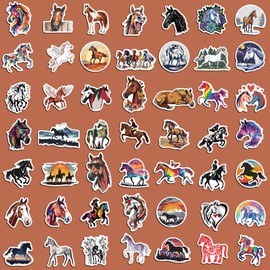 102Pcs Horse Stickers, Equestrian Stickers for Water Bottle Laptop Helmet Bicycle Skateboard, Horse Gifts for Women Kids Teens