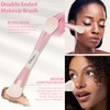 START MAKERS Makeup Brushes 5Pcs Dual Ended Pink Makeup Brush