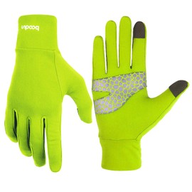 BOODUN Lightweight Sports Gloves Running Gloves Running Gloves Slim with Touchscreen Function and Non-Slip Function - Green - L/XL