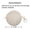 Muka 6-Pack Round Keychain Pouch, Natural Cotton Canvas Ear Bud
