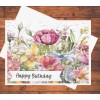 Handmade Watercolor Embossed Garden Flowers A2 DIY Handmade Card Kit