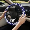 DBBXHZJY Blue Cow Print Steering Wheel Cover Women Non Slip