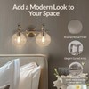 ANDY STAR Brushed Nickel Bathroom Light Fixture, 2 Light Bathroom