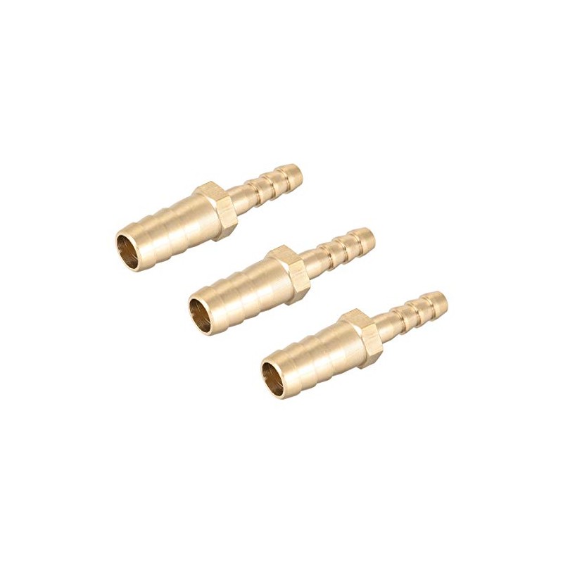 sourcing map Hose ID Brass Reducer Barb Hose Connection Adapter