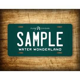 SignsAndTagsOnline.com Michigan Dark or light Green Water Wonderland Custom 6x12 License Plate