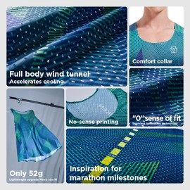 Sanken Marathon Tank Top Lightweight Running Singlet Shirt Dry Fit Workout Sleeveless T-Shirt (US, Alpha, X-Large, Regular, Regular, G062-1A)