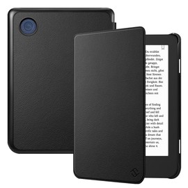 Fintie Slimshell Case for 6” Kobo Clara BW (2024) / Kobo Clara Colour (2024) / Kobo Clara 2E (2022) – Slim Lightweight Premium PU Leather Cover with Auto Sleep/Wake, Black