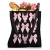 Pink Bow Cute Coquette Crawfish y2k Clean Girl Aesthetic Tote
