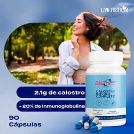 CALOSTART 90 caps - Hasta 2.1g de Calostro Bovino Completo por Dosis Diaria - 20% de Inmunoglobulina | Colostrum Bovino 100% Natural | Colostrum Supplement Libre de conservantes, Gluten y Azucar