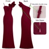 VFSHOW Womens Elegant Ruffle One Shoulder Strap Formal Prom Wedding