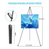 Ezzyso Caballete Plegable Instantáneo De 168cm Portátil Arte Pintar